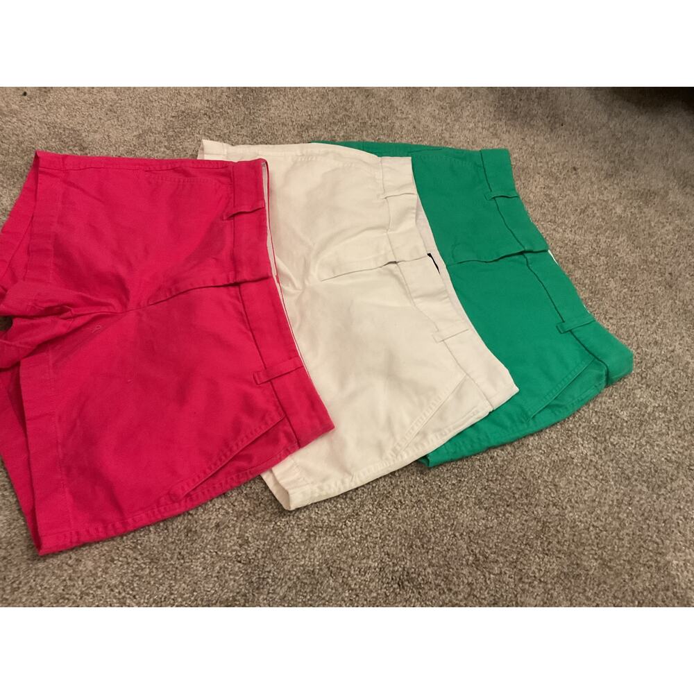 J. Crew Classic Chino 3.5" Inseam Short Bundle (3) Green, Pink, & White, 8 - Picture 3 of 11